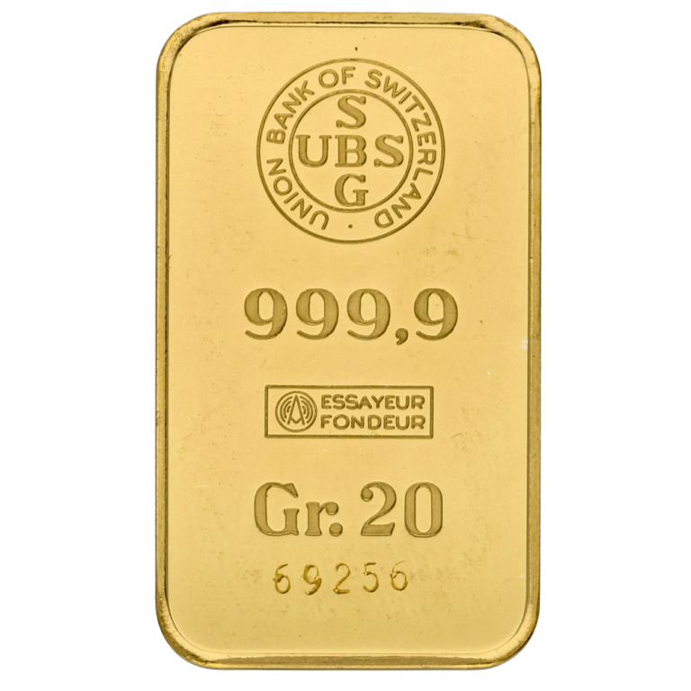 Goldbarren 20 Gramm geprägt
